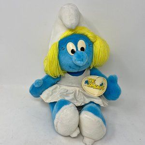 Heunec Plush 12” (sitting) 1999 The Smurfs Smurfette Doll 16" with Tags Peyo